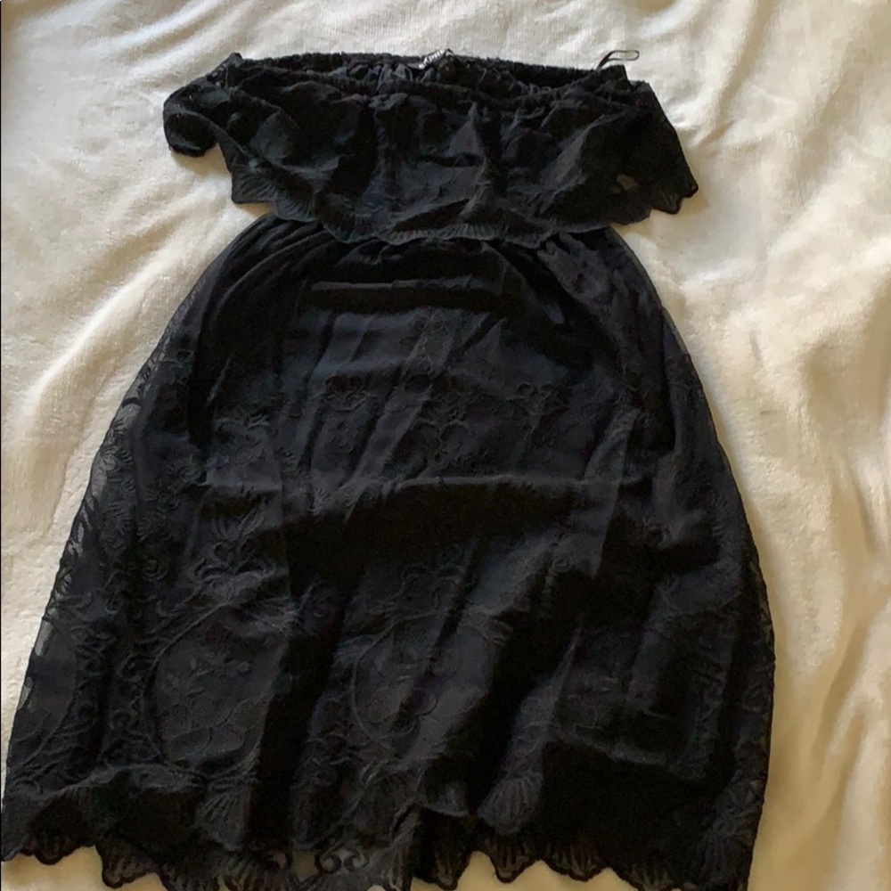 EXPRESS Strapless, Open Back Mini Dress